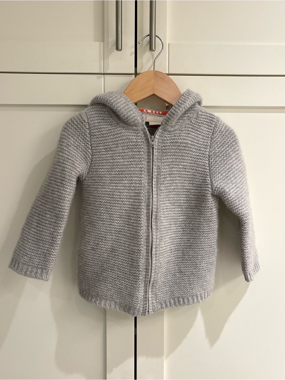 Christopher Fischer 100% Cashmere Full Zip Hoodie Sweater Gray